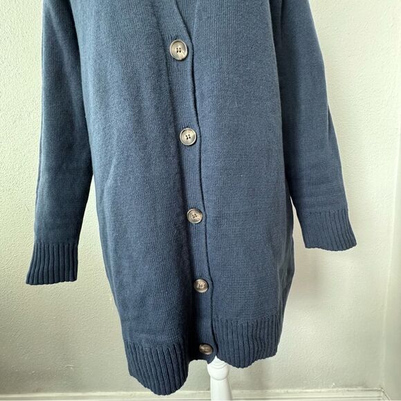 Jason Wu Blue Cardigan Button Down Oversized Chunky Pockets Size Small NWOT - Picture 7 of 13